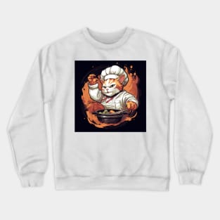 Cooking Chef Cat Crewneck Sweatshirt